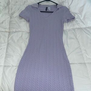H&M Light Purple Knit Mini Dress